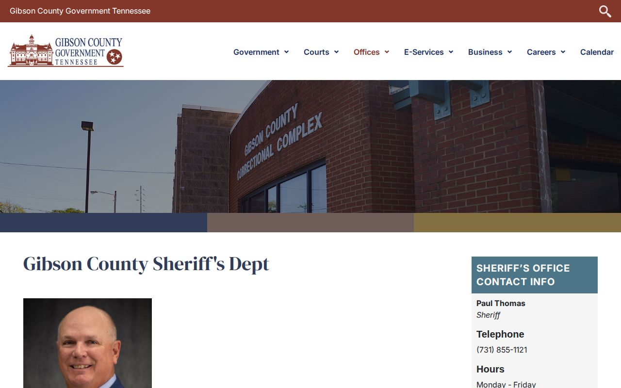 Gibson County Correctional Complex release records contact page